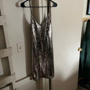 Gold sequins cocktail dress. Size small